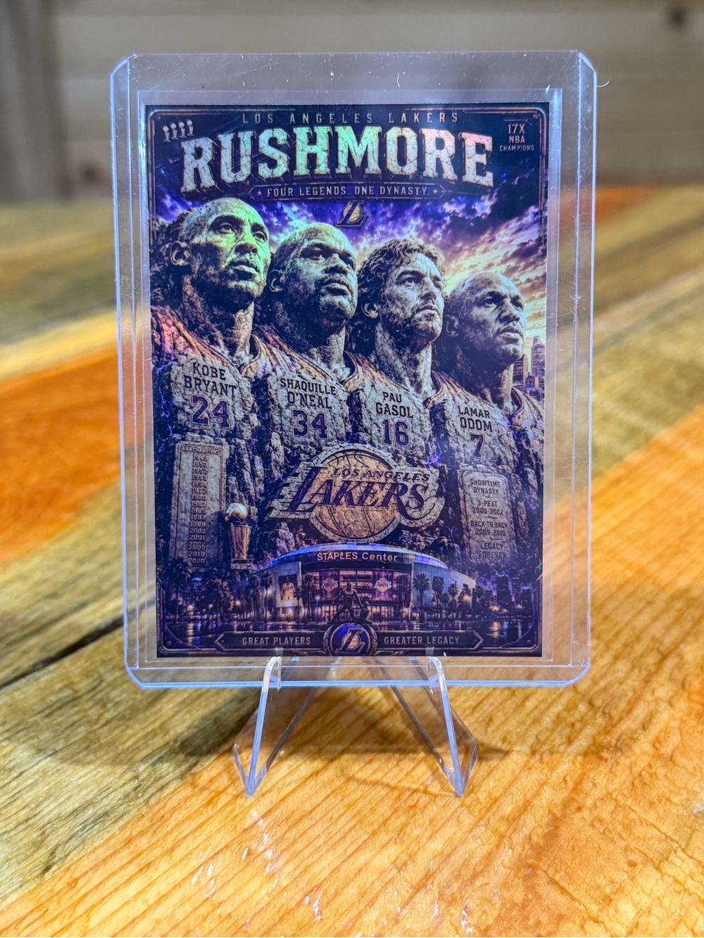 Los Angeles Lakers Mount Rushmore Custom Basketball Card